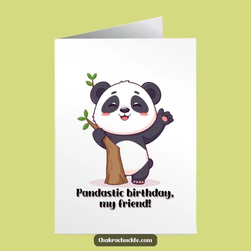 Free Printable Funny Birthday Card: Panda Tree Pose Fails - Hilarious Downloadable Gift