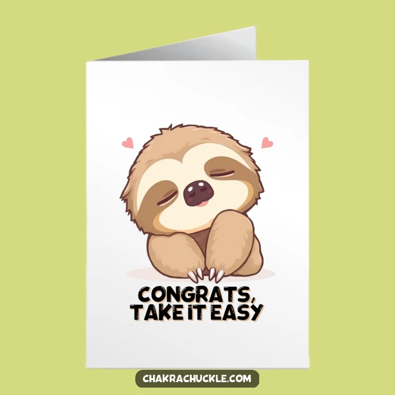 Free Printable Congrats Card: Sloth's Slow Win - Funny Downloadable Gift