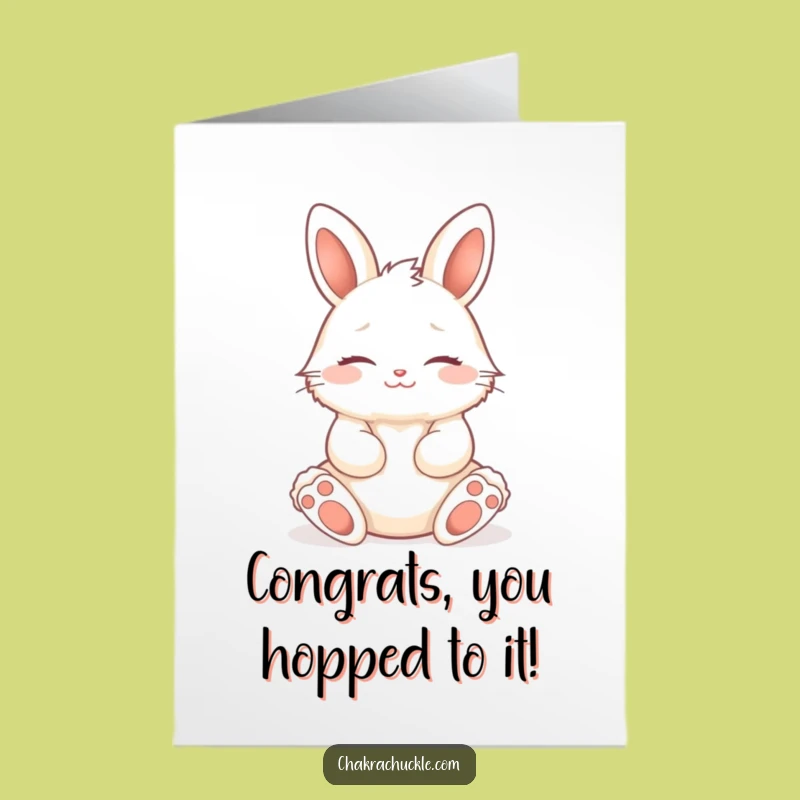 Free Printable Bunny Lotus: Zen Congratulations Downloadable Card Gift