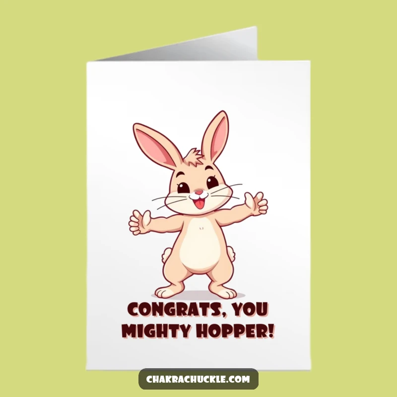 Free Printable Bunny Warrior Congrats Card - Victorious Fun Downloadable