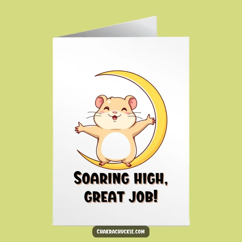 Free Printable Hamster Crescent Moon Congrats Card - Funny Achievement