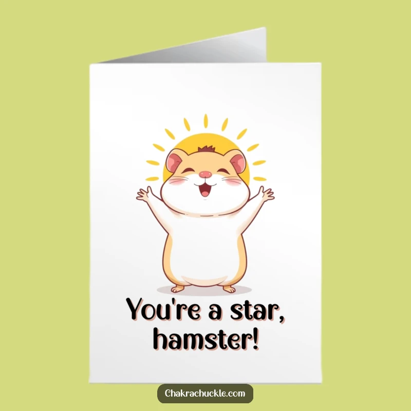 Free Printable Hamster Yoga Congrats Card - Funny Achievement Downloadable