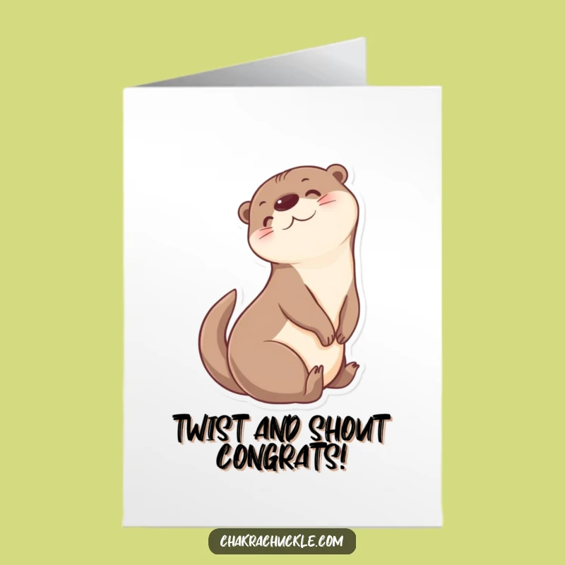 Free Printable Otter Congrats Card - Twisty Achievement Downloadable Gift