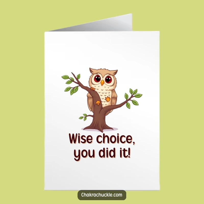 Free Printable Owl Yoga Congrats Card - Hilarious Downloadable for New Achievements