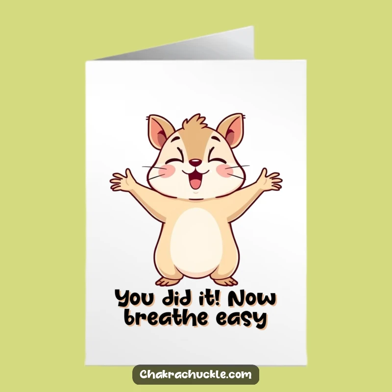 Free Printable Congrats Card: Squirrel Cheers to Your Success - Funny Downloadable