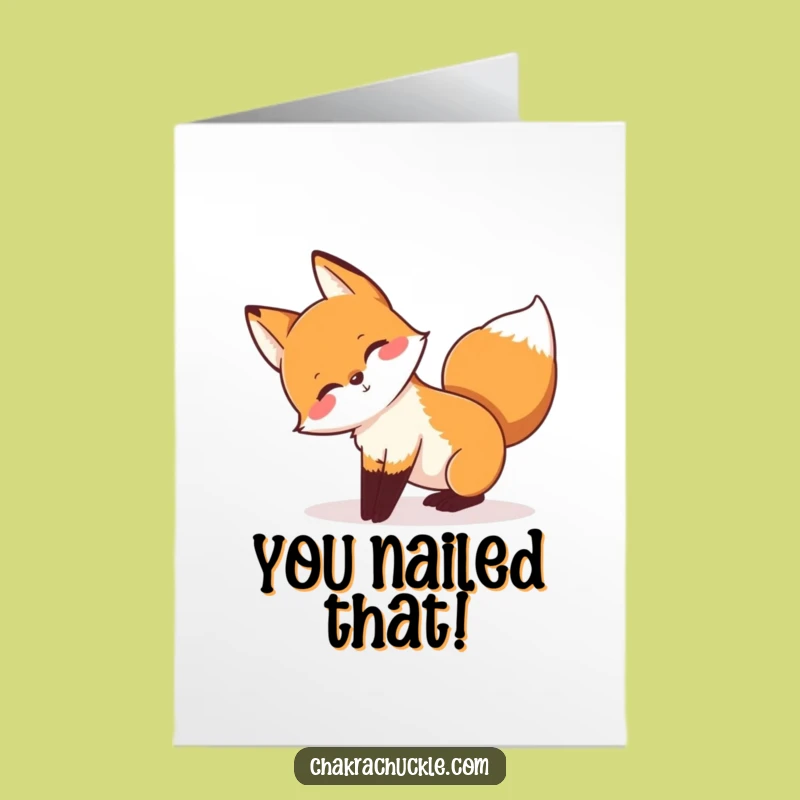Free Printable Congrats Card: Flexible Fox - Achiever Download!