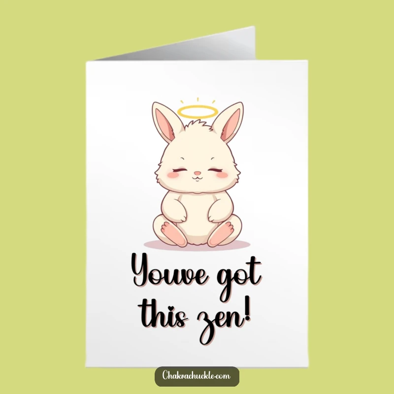 Free Printable Congrats Card: Enlightened Bunny - Calm Success Download!