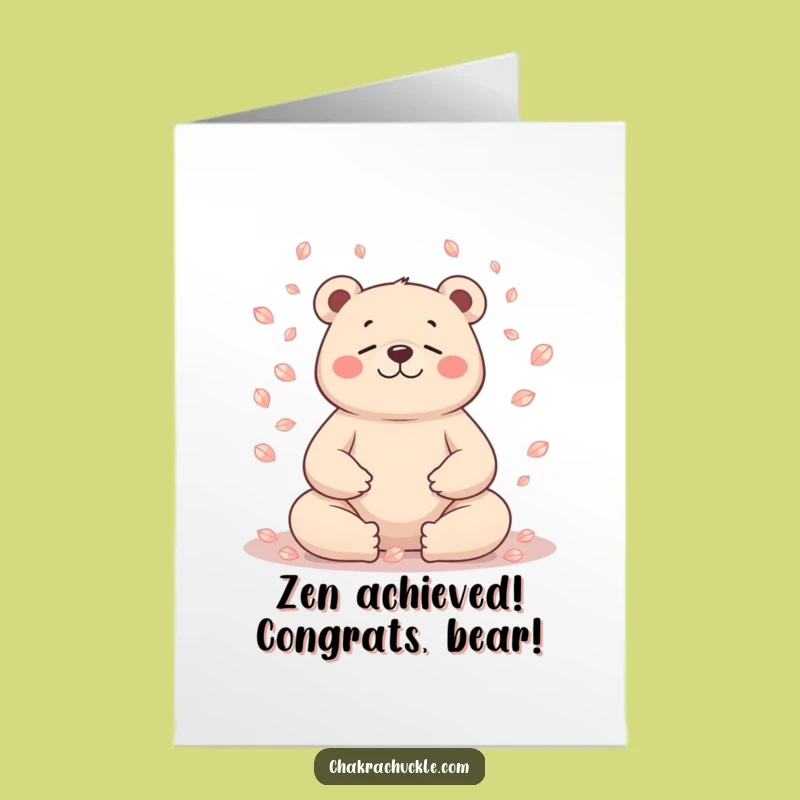 Free Printable Congrats Card: Bear's Calm Achievement Celebration!