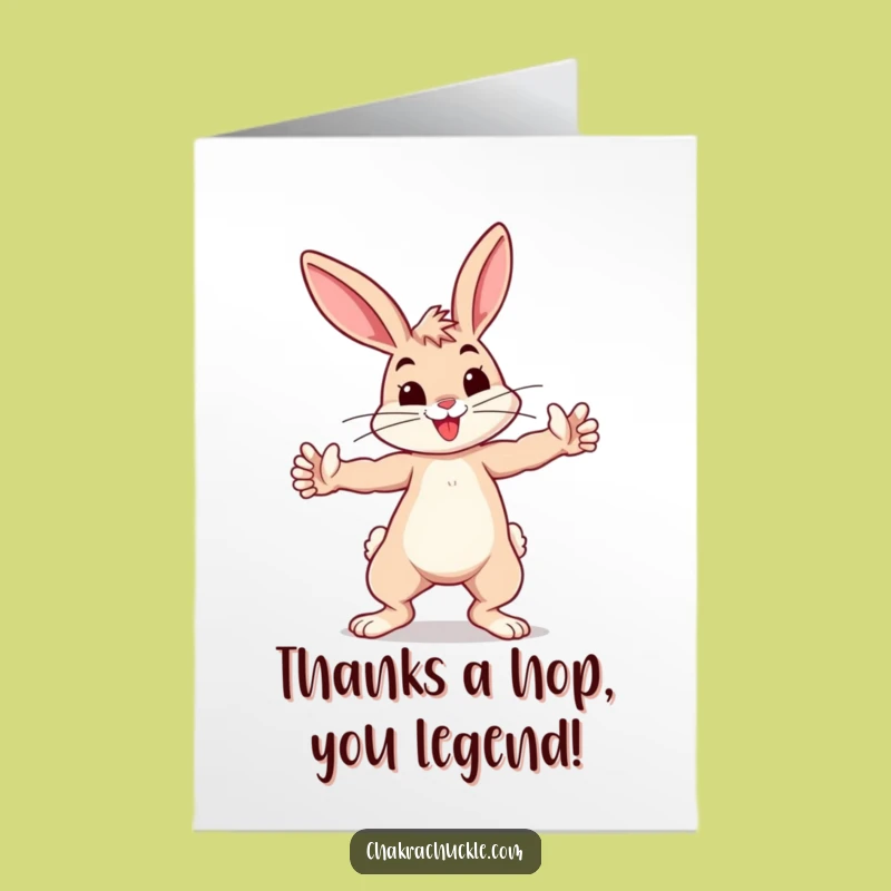 Free Printable Bunny Warrior Thank You Card - Grateful Leap Downloadable