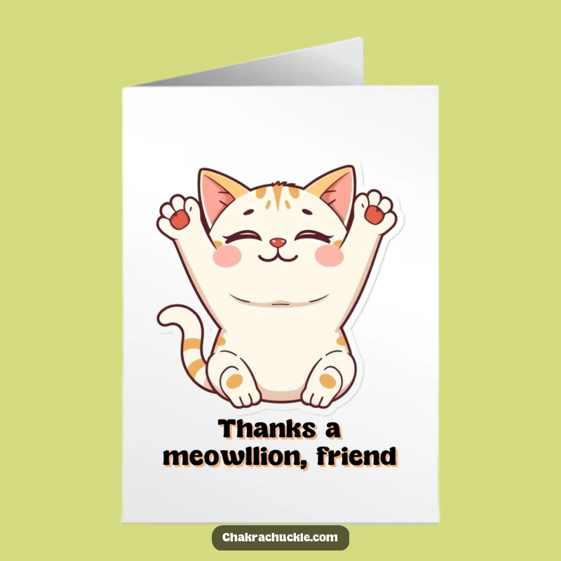 Free Printable Cat Yoga Thank You Card - Purrfect Gratitude Downloadable