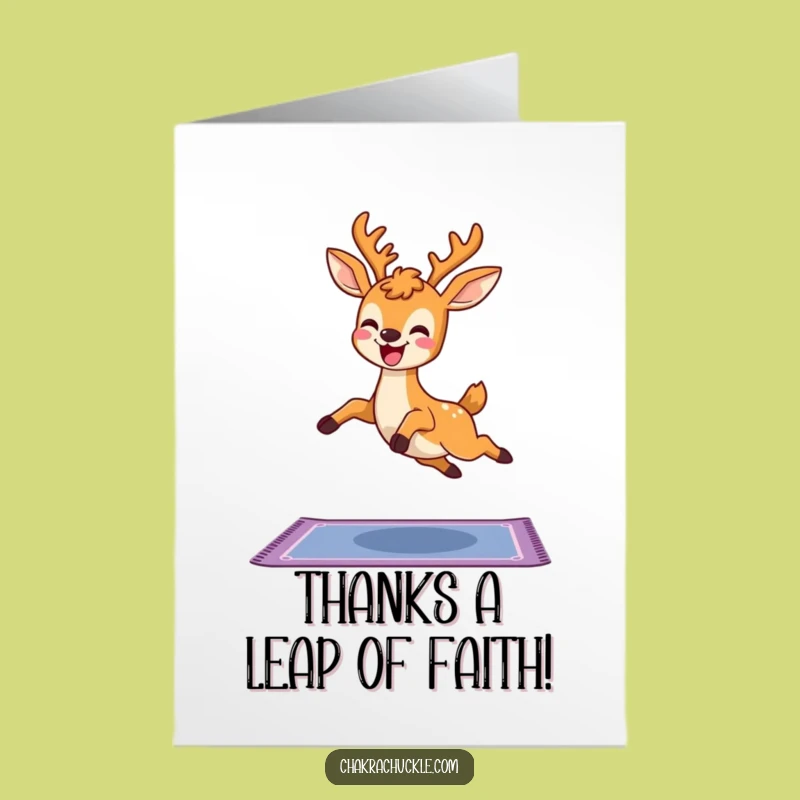 Free Printable Funny Thank You Card: Yoga Deer - Adorable Downloadable Gift!