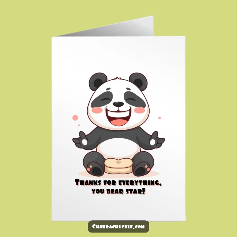 Free Printable Panda Juggling Thank You Card - Grateful Giggles Downloadable