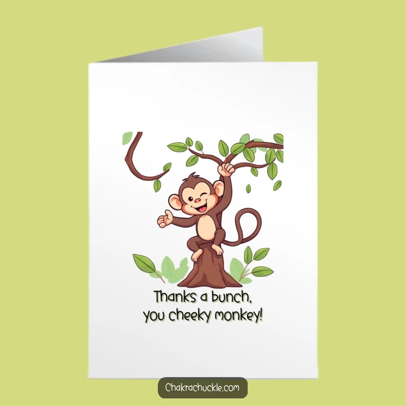 Free Printable Monkey Yoga Thank You Card - Funny Gratitude Downloadable