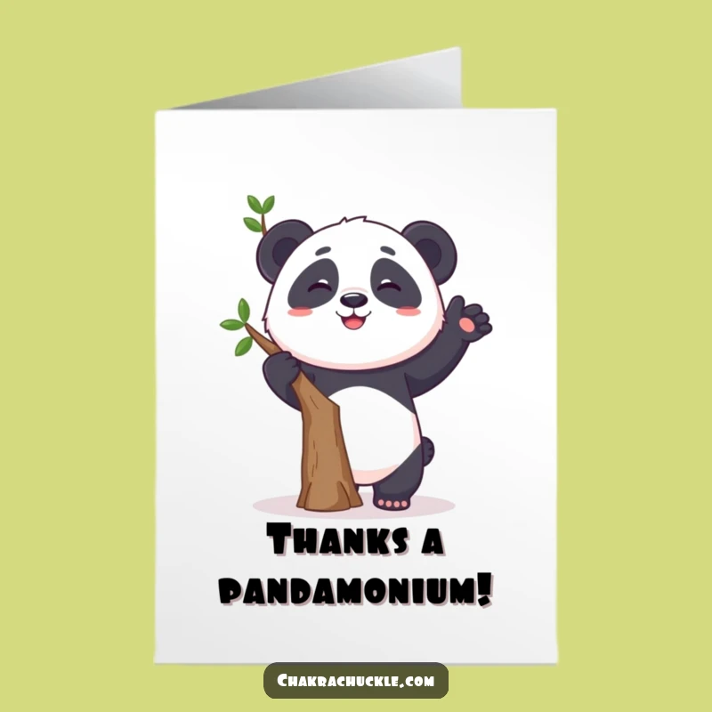 Free Printable Funny Thank You Card: Panda Pose - Heartfelt Downloadable Gift