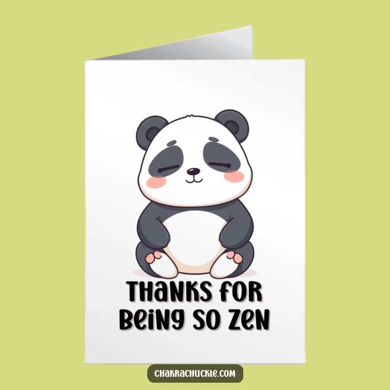 Free Printable Thank You Card: Meditating Panda for a Peaceful Downloadable Gift