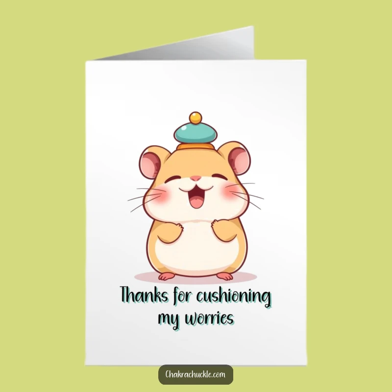 Free Printable Thank You Card: Hamster's Zen Gratitude - Funny Downloadable Thanks