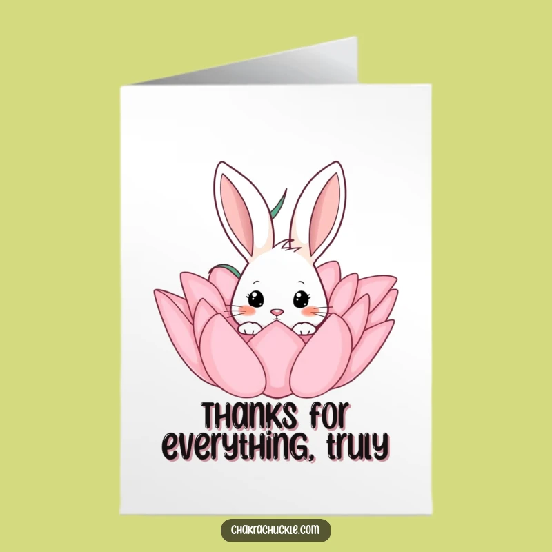 Free Printable Curious Rabbit Thank You Card: Cute and Funny Downloadable Appreciation