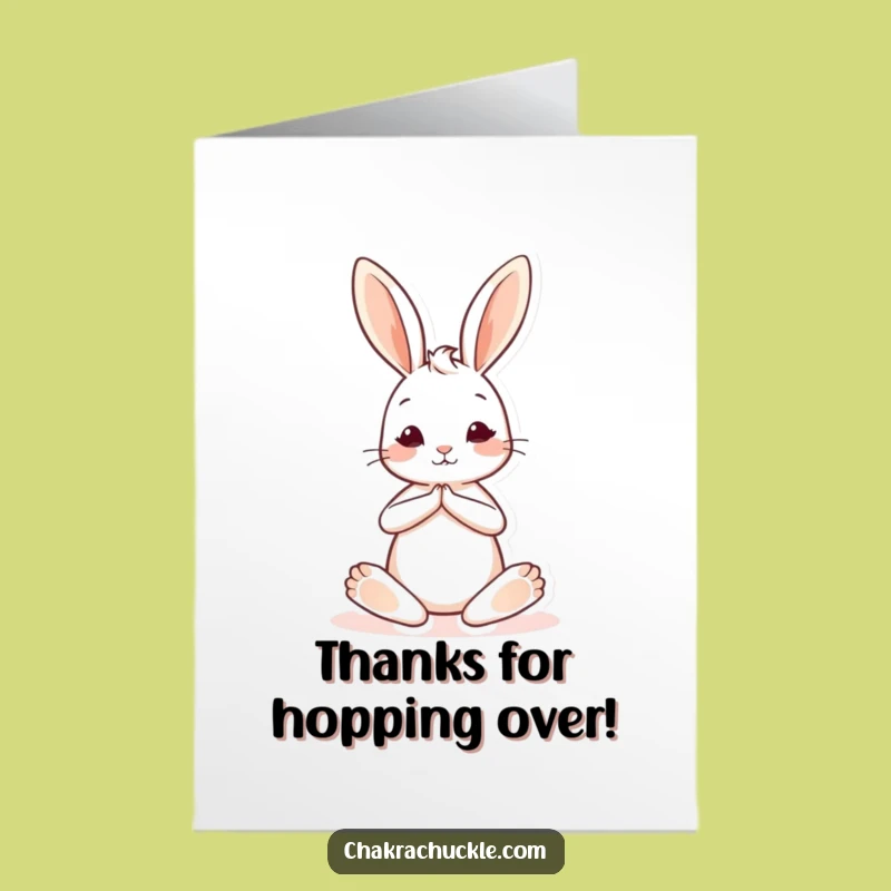 Free Printable Thank You Card: Yoga Bunny Pose for a Calm Downloadable Gift