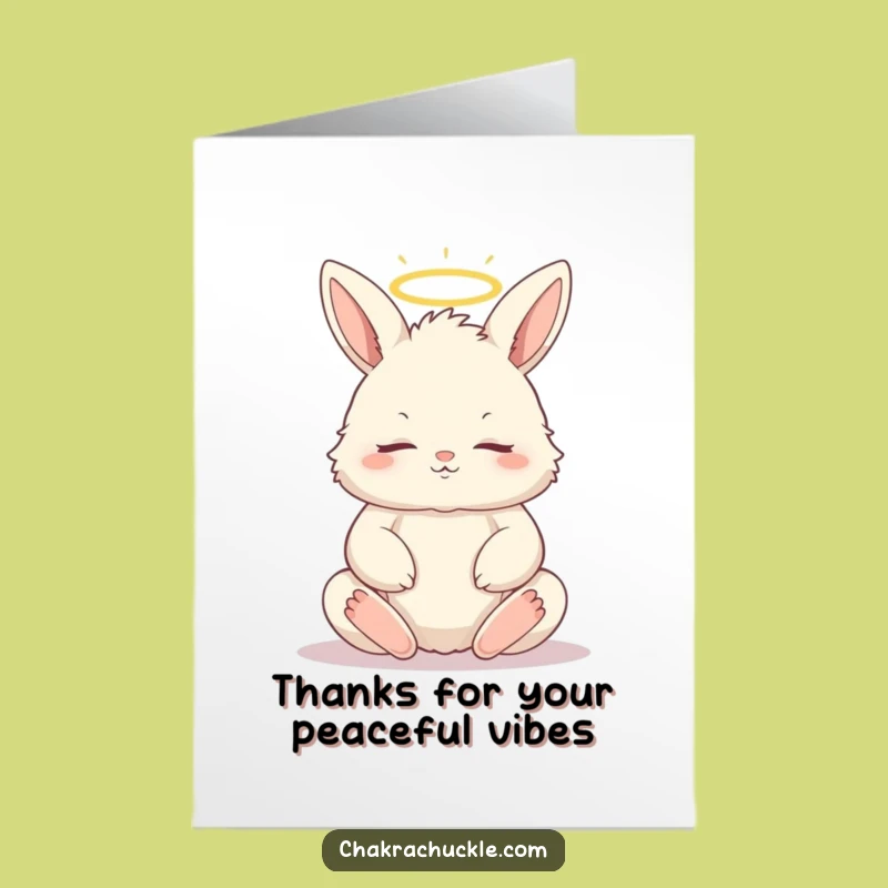 Free Printable Thanks Card: Grateful Bunny - Peaceful Gratitude Download!