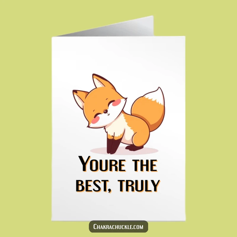 Free Printable Thanks Card: Stretchy Fox - Gratitude Download!