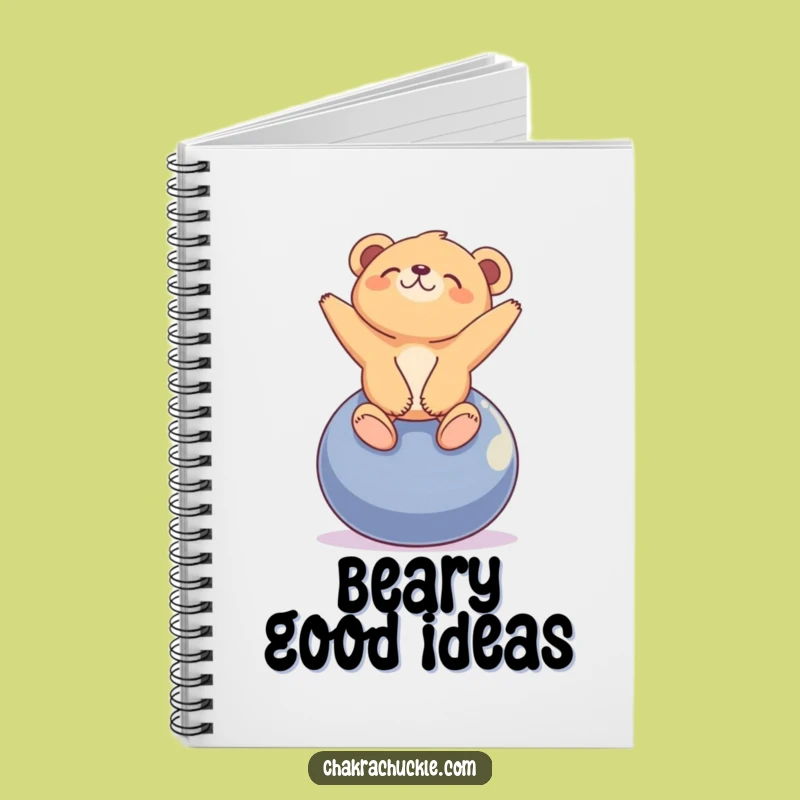 Funny Bear Yoga Notebook: Blissful Cub Diary, Perfect Writer Gift