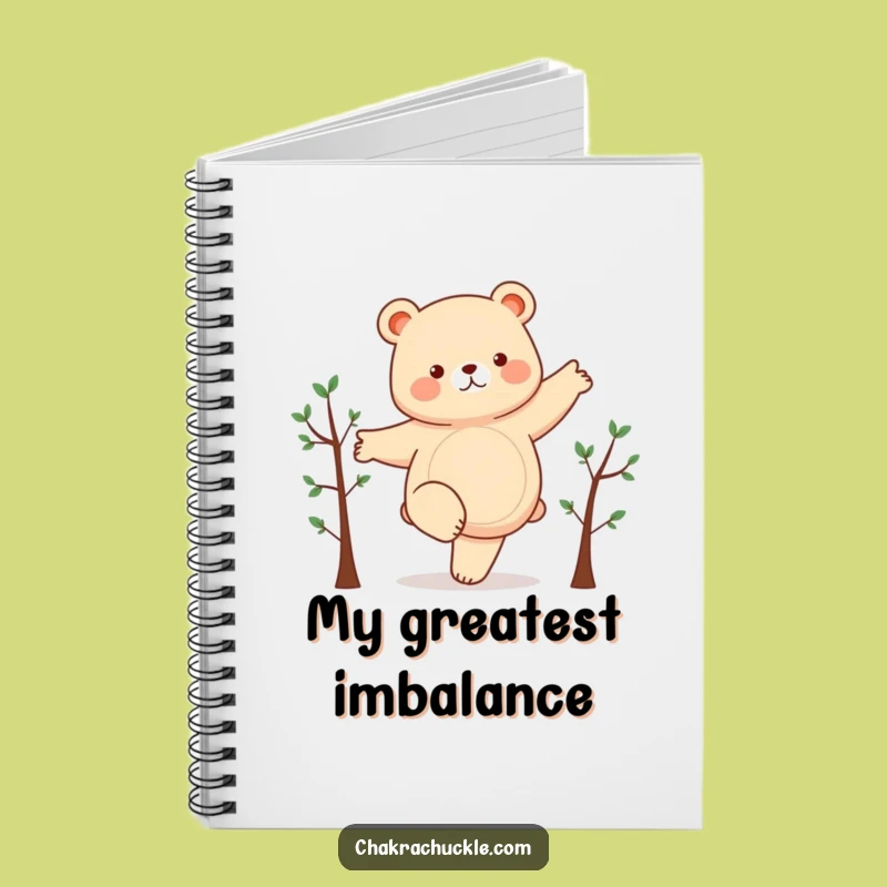Funny Chubby Bear Yoga Notebook - Hilarious Journal for Jotting Down Laughs