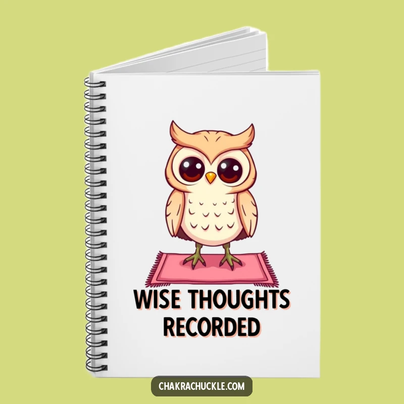 Funny Curious Owl Yoga Notebook: Jot Down Peaceful and Humorous Thoughts