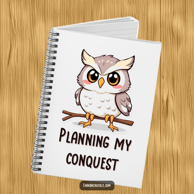 Funny Owl Plank Notebook: A determined owl ready to plank, perfect for humorous fitness journaling and goal setting.