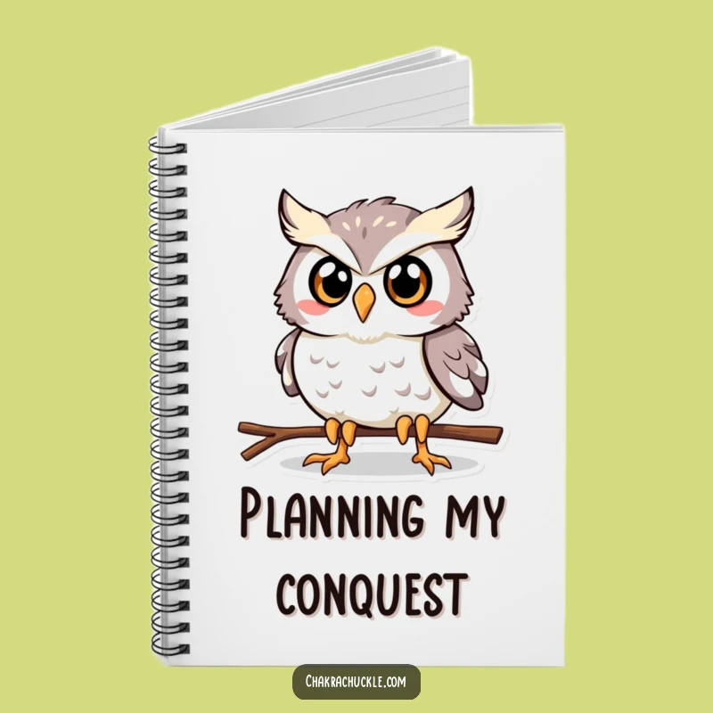 Funny Owl Plank Notebook: Determined Bird Journal for Fitness Goals