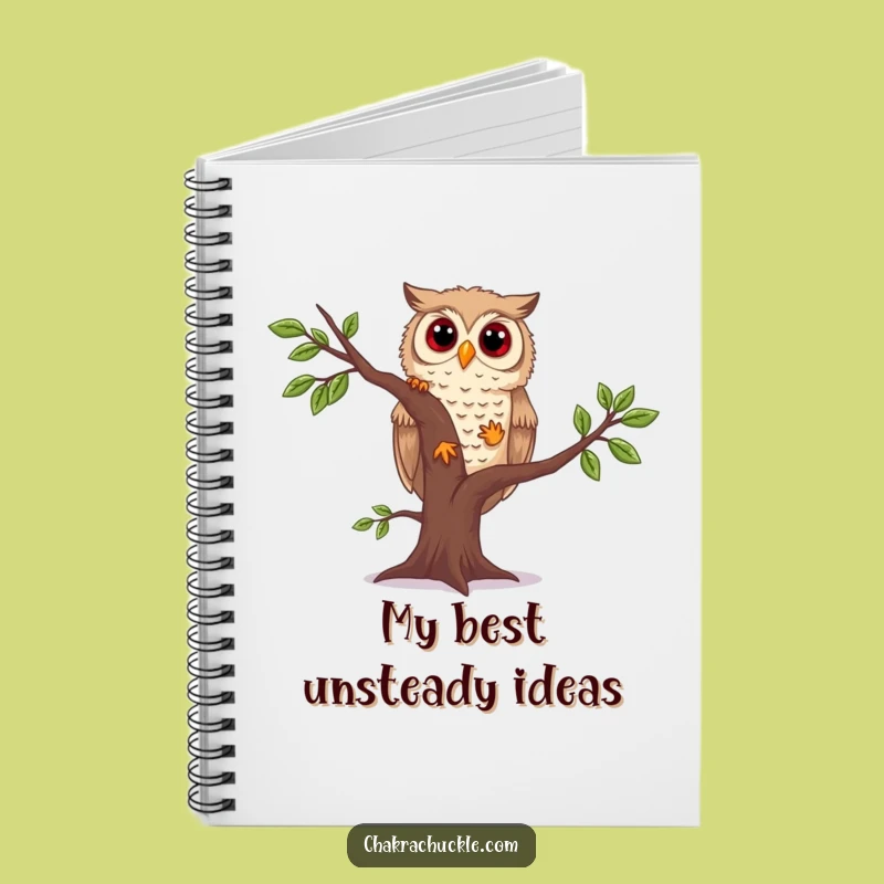Funny Owl Yoga Notebook: Curious Owl Wobbling Tree Pose, Journaling Gift!