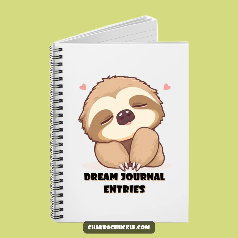 Funny Sloth Neck Roll Notebook - Journal Your Thoughts with Relaxed Humor