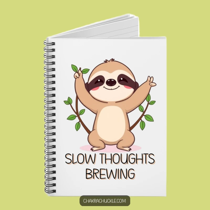 Funny Sloth Yoga Notebook: Determined Tree Pose Journal, Perfect Funny Gift