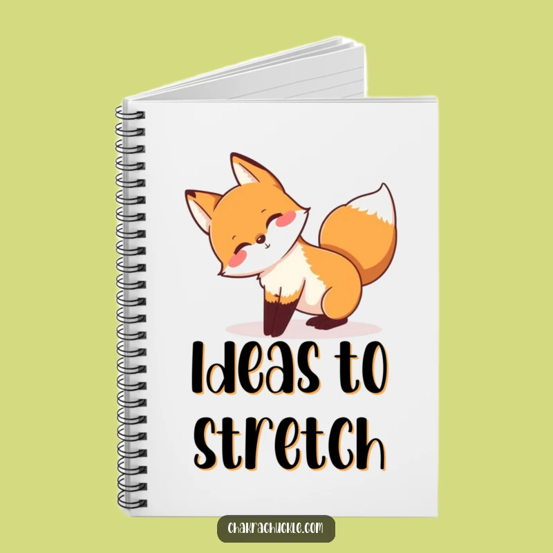 Funny Yoga Fox Notebook - Jot Down Goals with Playful Energy!