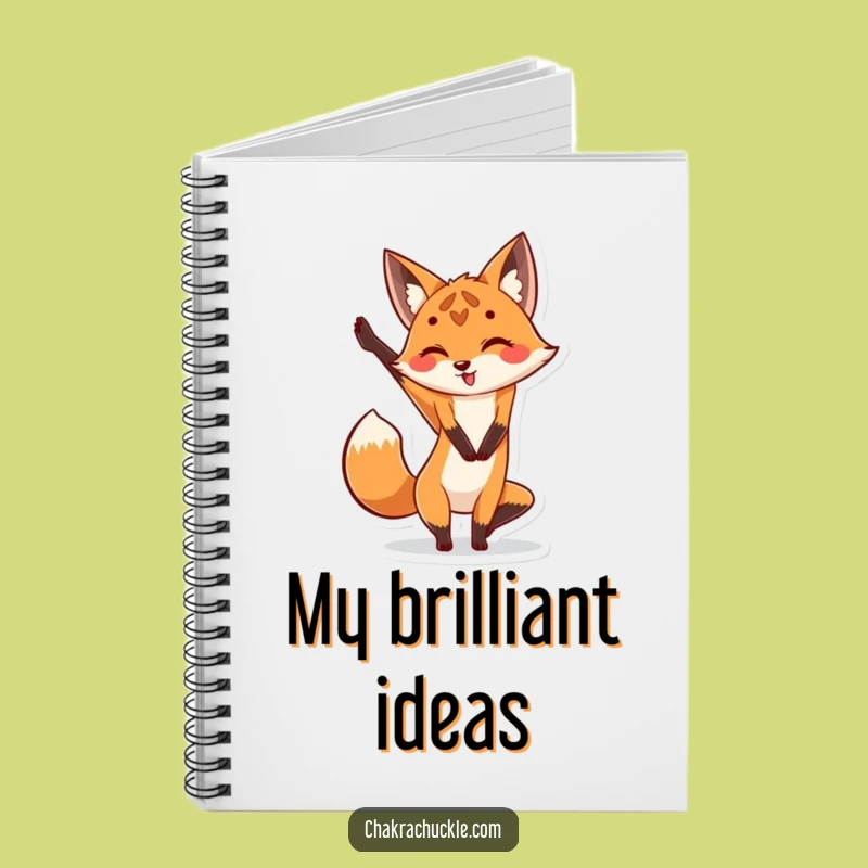 Funny Fox Yoga Notebook: Cute Animal Pose for Journaling & Hilarious Notes