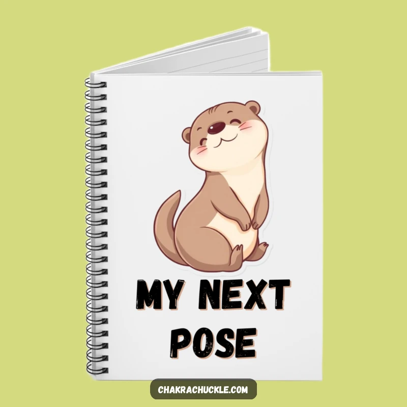Funny Otter Yoga Twist Notebook: Cheerful Stationery for Playful Notes