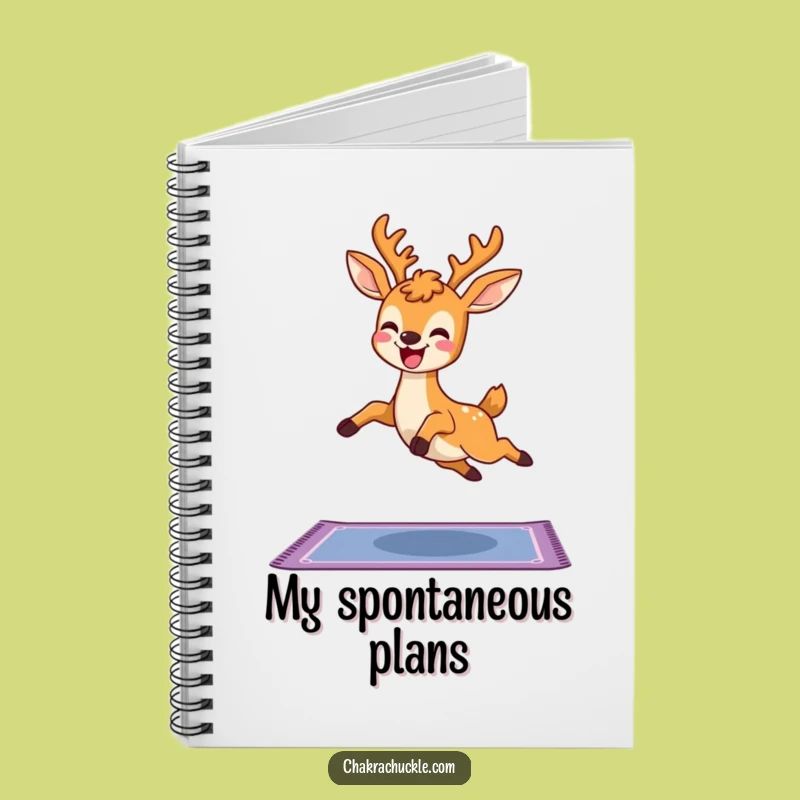 Funny Kawaii Deer Yoga Notebook: Cute Leaping Journal for Notes and Ideas Gift
