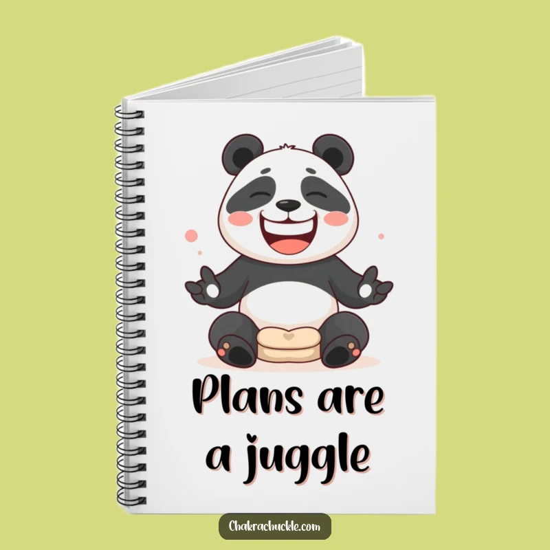 Funny Panda Juggling Notebook - Journal Your Chaos Hilariously
