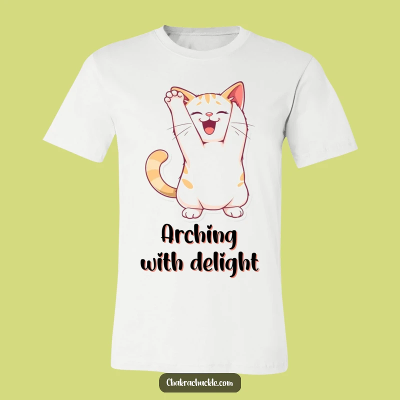 Funny Joyful Cat Stretch T-Shirt: Unleash Your Inner Playfulness with Humor