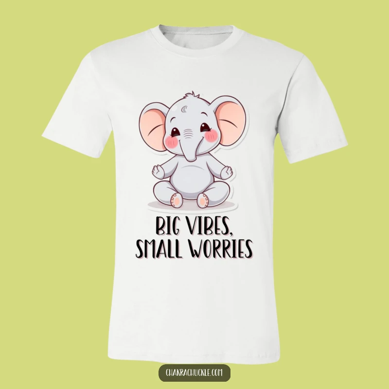 Funny Elephant T-Shirt: Joyful Meditator - Relaxing Gift!