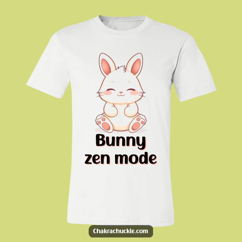 Funny Zen Bunny Yoga T-Shirt, Peaceful Rabbit Lotus Pose Tee for Calm Souls and Gifts