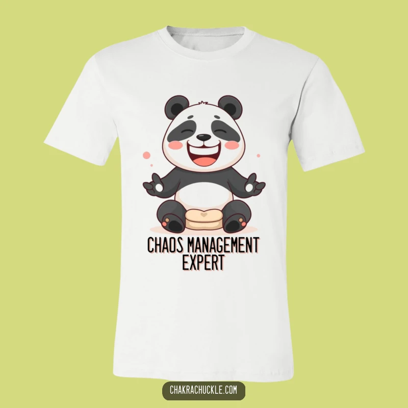 Funny Panda Juggling T-Shirt - Comical Yoga Cushion Tee Gift