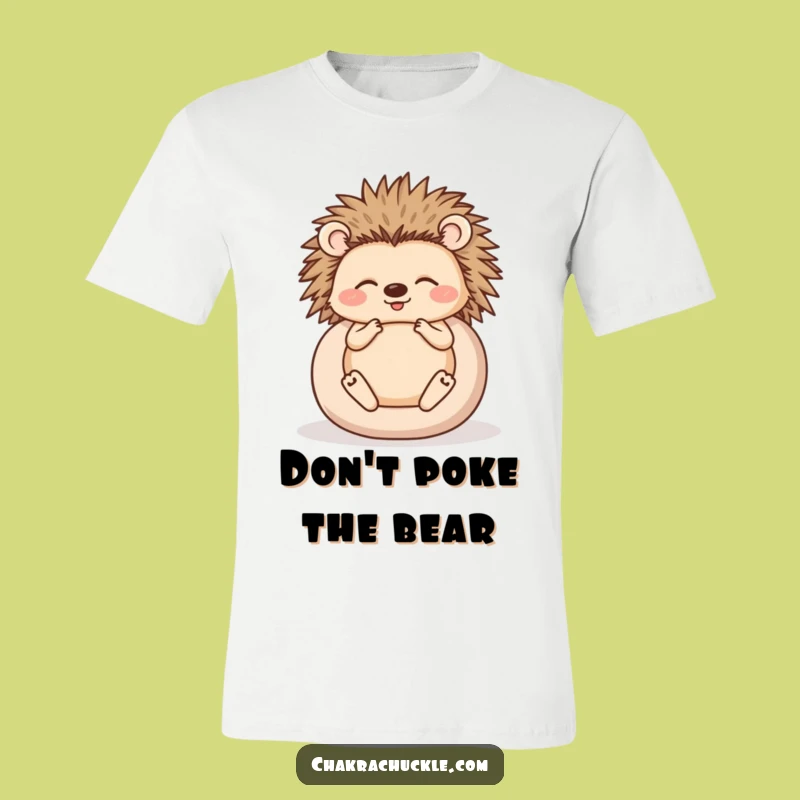Funny Hedgehog Zen Tee: Wear Your Ball of Calm with This Humorous Shirt