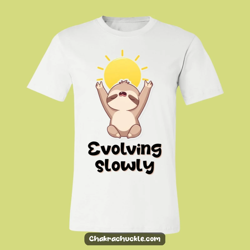 Funny Sloth T-Shirt - Yoga Sloth in Sun Salutation Graphic Tee