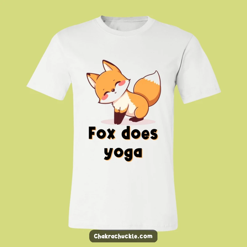 Funny Downward Dog Fox T-Shirt - Playful Animal Yoga Tee