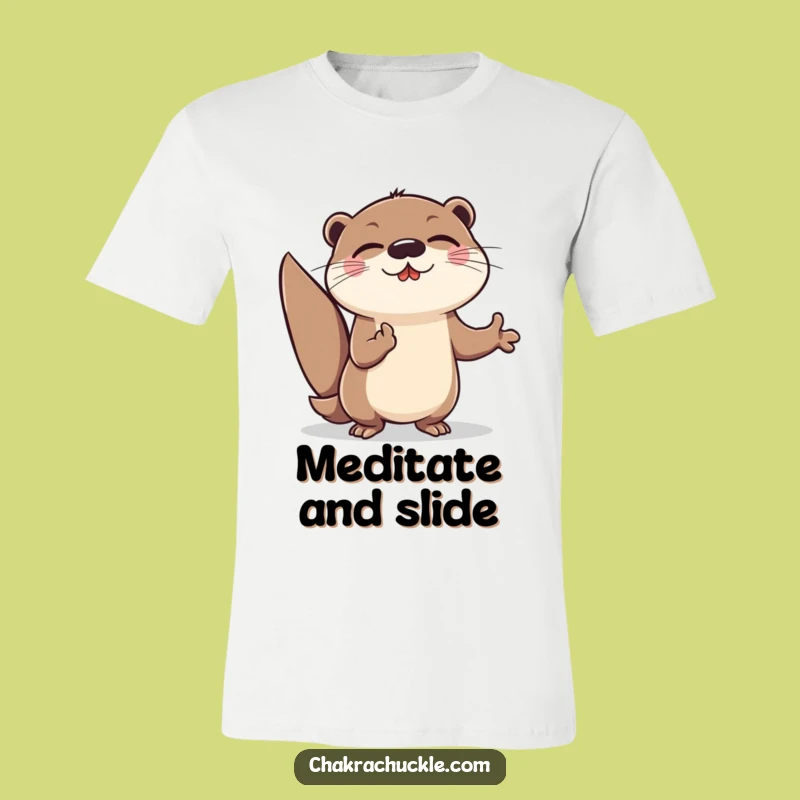 Funny Otter Meditation T-Shirt: High-Energy Yogi for a Hilarious Gift