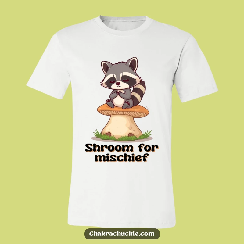 Funny Raccoon Meditation T-Shirt: Hilarious Woodland Zen Tee for Nature Fans