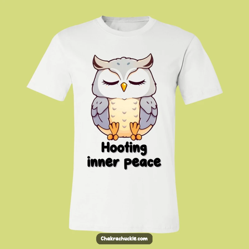Funny Zen Owl T-Shirt: Content Kawaii Bird Meditation Tee, Gift Idea