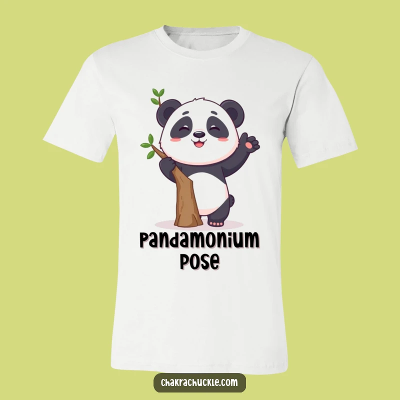 Funny Panda Yoga T-Shirt - Hilarious Tree Pose Tee for Comedic and Calm Vibes
