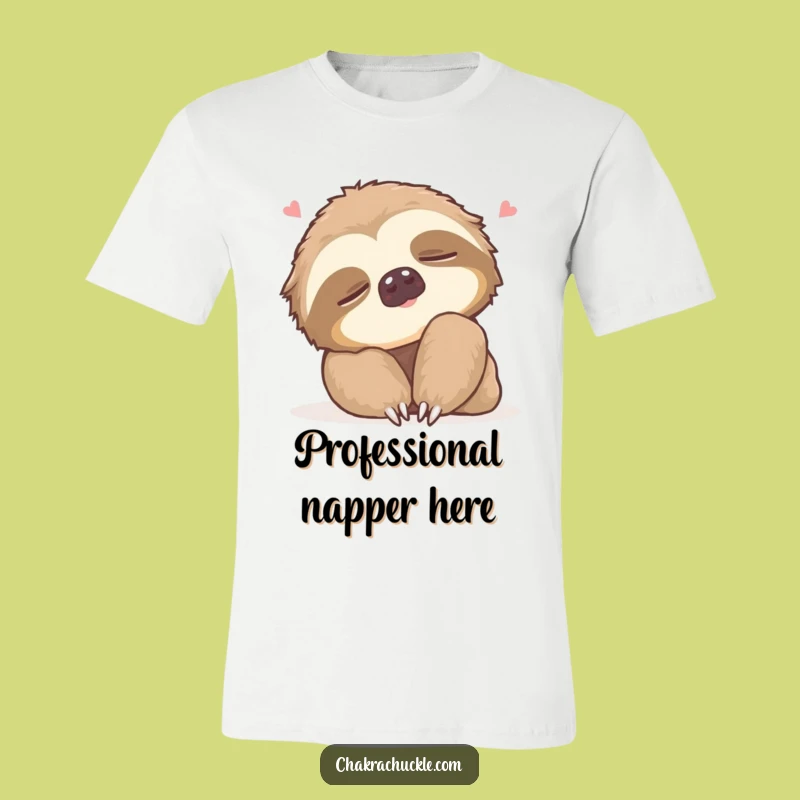 Funny Sloth Neck Roll T-Shirt - Cozy Relaxation Apparel and Gift