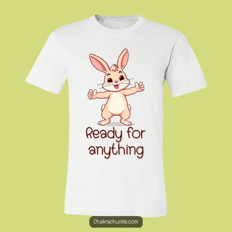 Funny Bunny Warrior T-Shirt - Playful Yoga Pose Tee Gift